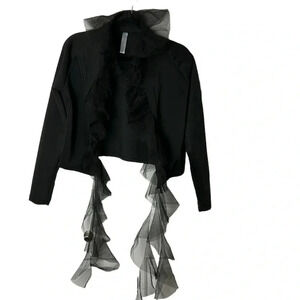 Tulle cardigan,wrap mesh,MATTI MAMANE black,goth,Whimsigoth,coachella,event,NWOT